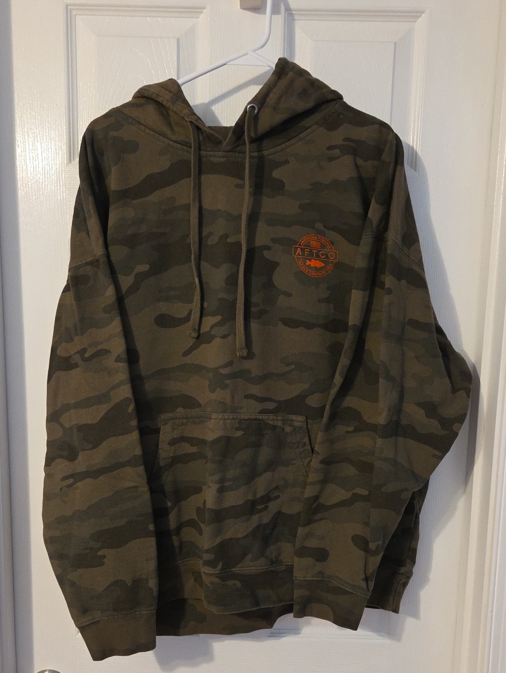 AFTCO Men's Olive Camo Crewneck Hoodie